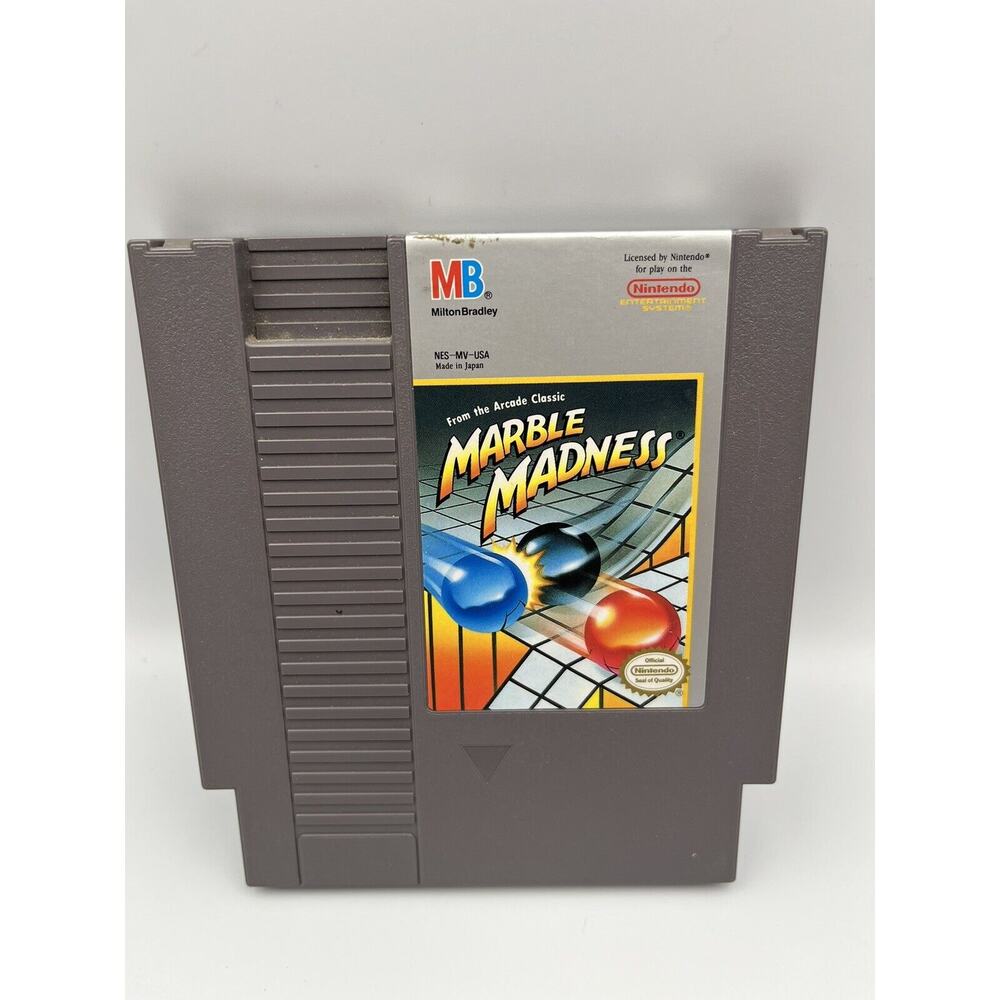 Marble Madness - 1985 NES Nintendo Game Authentic TESTED WORKS Vintage